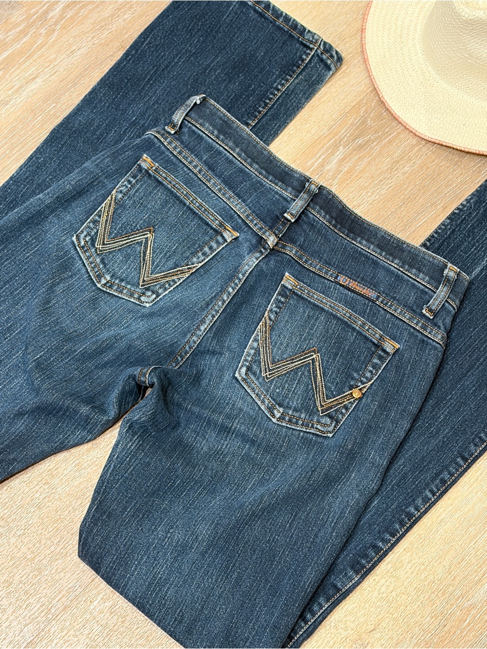 Wrangler Q-Baby Cowgirl Western Mid Rise Bootcut Jeans no gap waistband - Picture 10 of 12